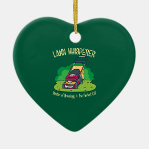 Lawn Whisperer Lawn Mower Garden Gardening Ceramic Tree Decoration