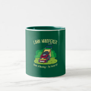 Lawn Whisperer Lawn Mower Garden Gardening Two-Tone Coffee Mug
