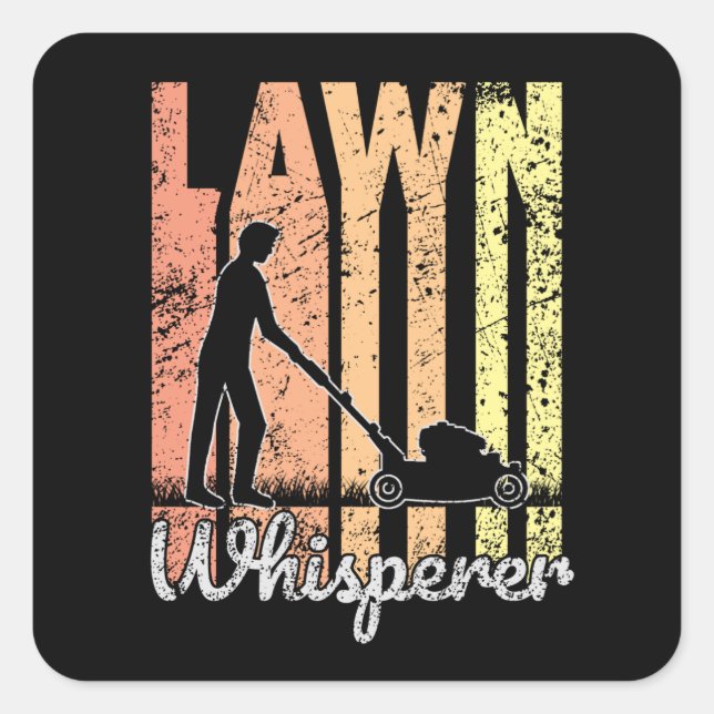 Lawn Whisperer Square Sticker (Front)
