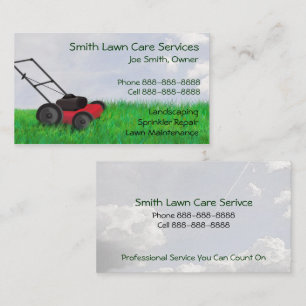Lawn Yard Maintenance Servies Business Card