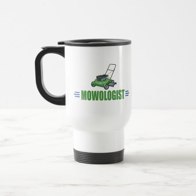 Lawn Yard Mowing, Mow Lawns, Landscaping Lawn Care Travel Mug (Left)