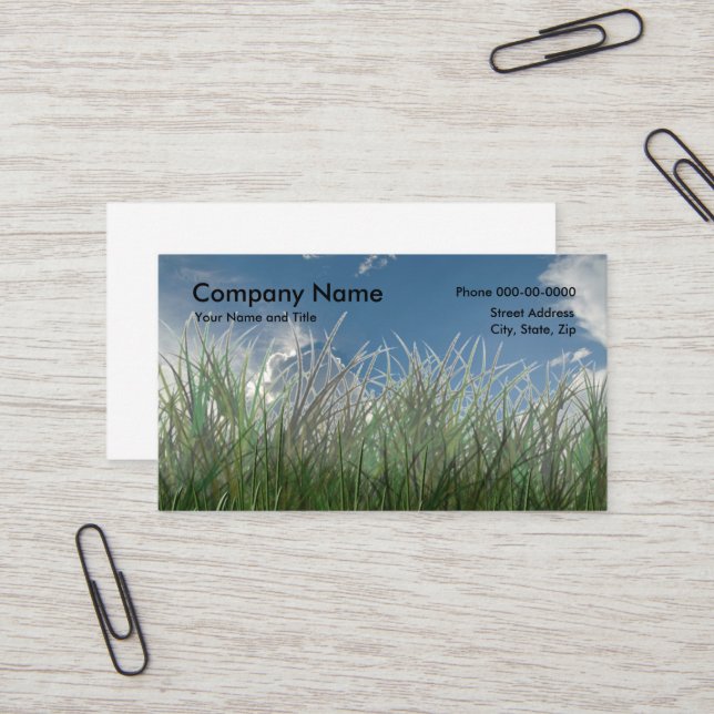 Lawncare Business Card (Front/Back In Situ)