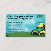 Lawncare Landscaping Grass Cutting Business Card