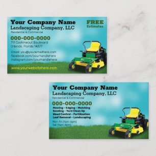 Lawncare Landscaping Grass Cutting Business Card