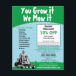 Lawncare Landscaping Grass Cutting  Flyer<br><div class="desc">Promote and market your grass cutting or landscaping lawncare business more efficiently with these customisable flyers postcards templates. Simply replace the information with your information. Add a logo for better branding and voila! Potential clients will be impressed. See matching business cards.</div>