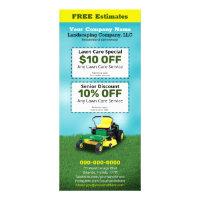 Lawncare Landscaping Grass Cutting Rack Card