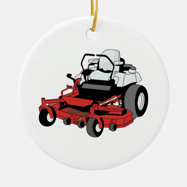 Lawnmower Ceramic Tree Decoration (Front)
