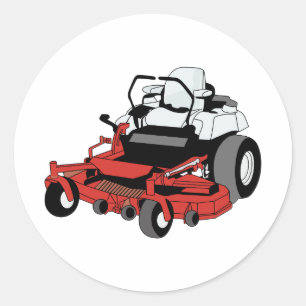 Lawnmower Classic Round Sticker