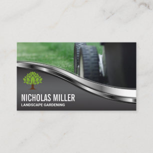 Lawnmower Cutting Grass Business Card