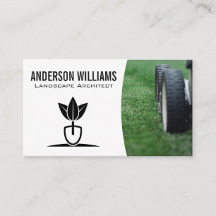 Lawnmower Landscaping Logo Business Card