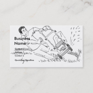 Lawnmower lawnmowing Drawing Business Cards
