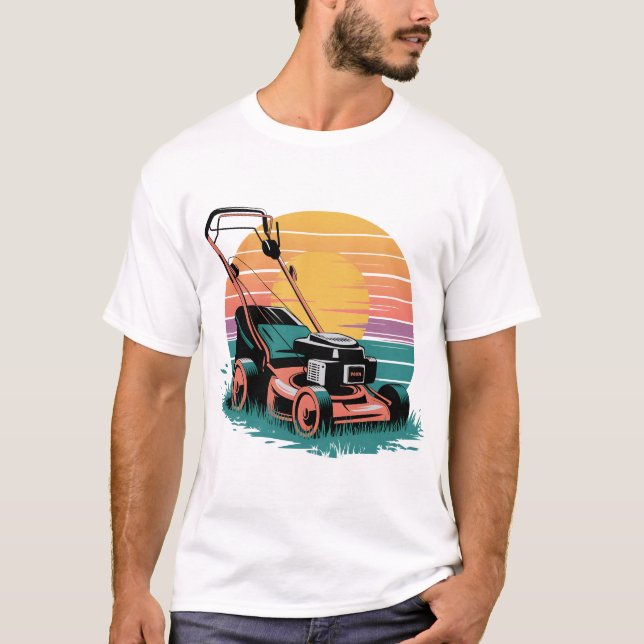 Lawnmower Sunset T-Shirt (Front)