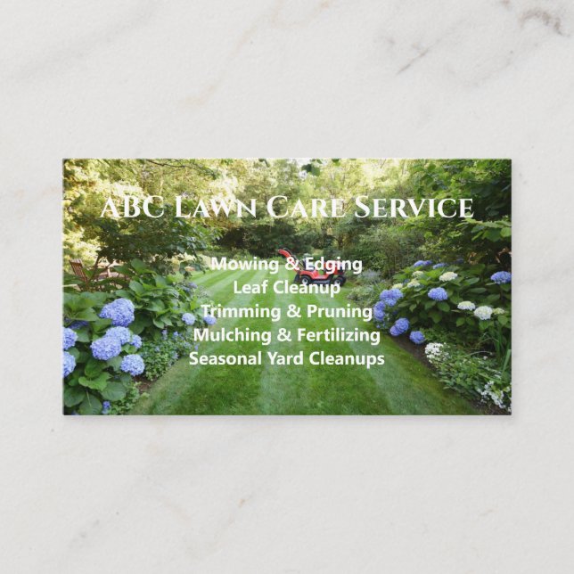 Lawnpro Premium Service Business Card (Front)
