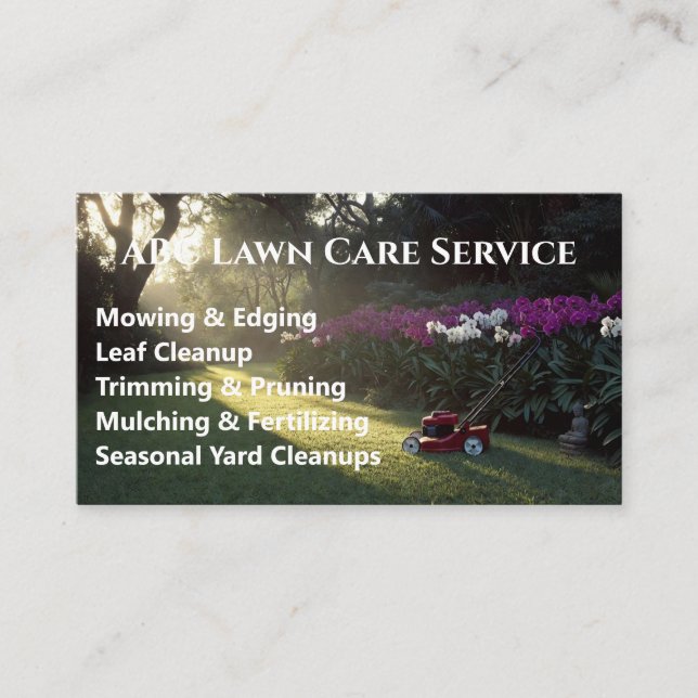 Lawnpro Premium Service Business Card (Front)