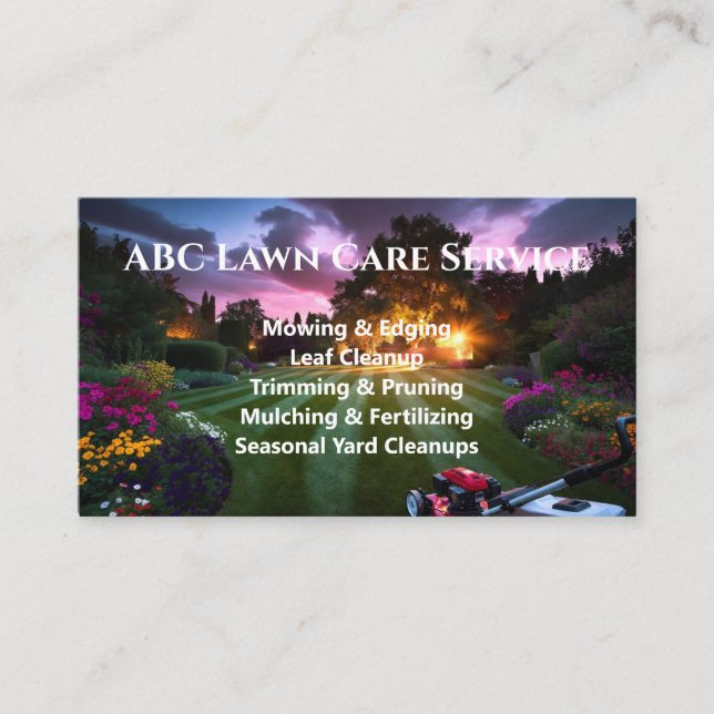 Lawnpro Premium Service Business Card (Front)