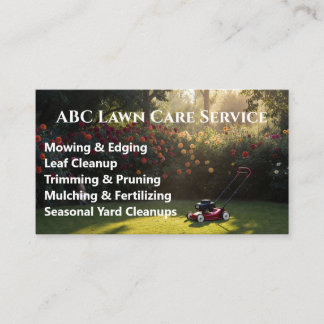 Lawnpro Premium Service Business Card
