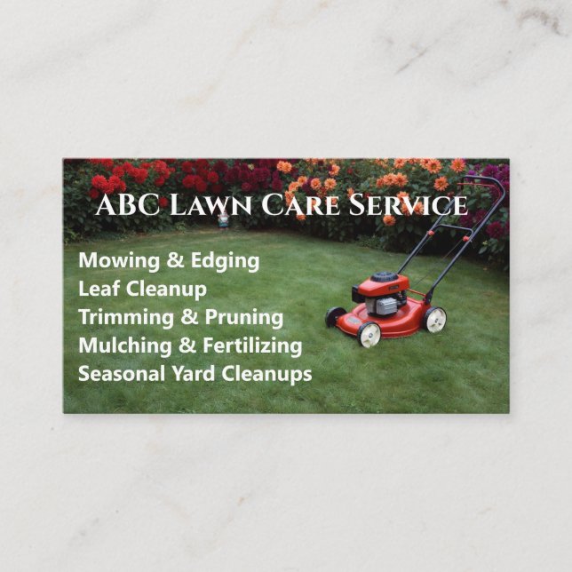 Lawnpro Premium Service Business Card (Front)