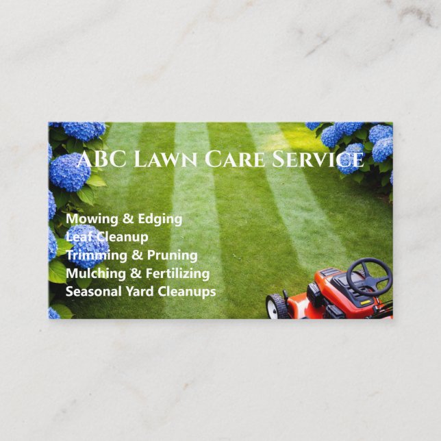 Lawnpro Premium Service Business Card (Front)