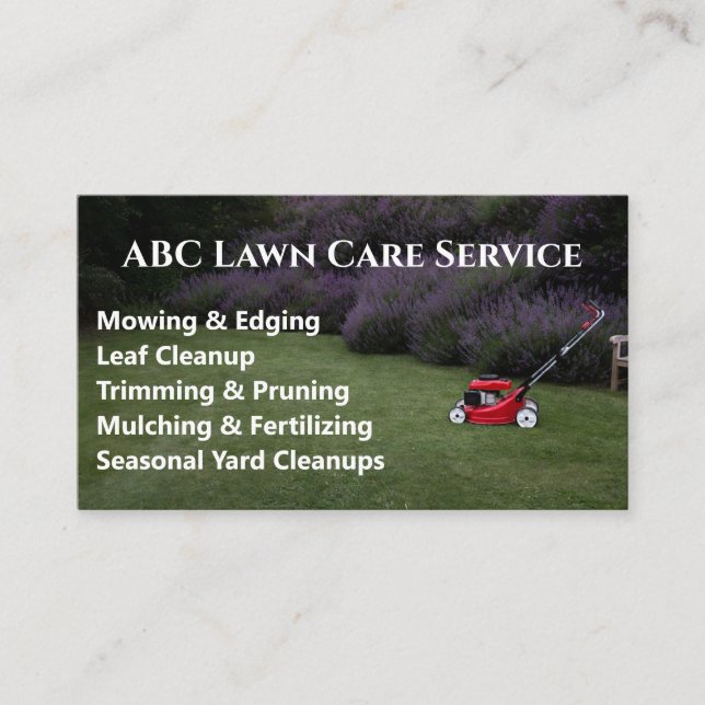 Lawnpro Premium Service Business Card (Front)