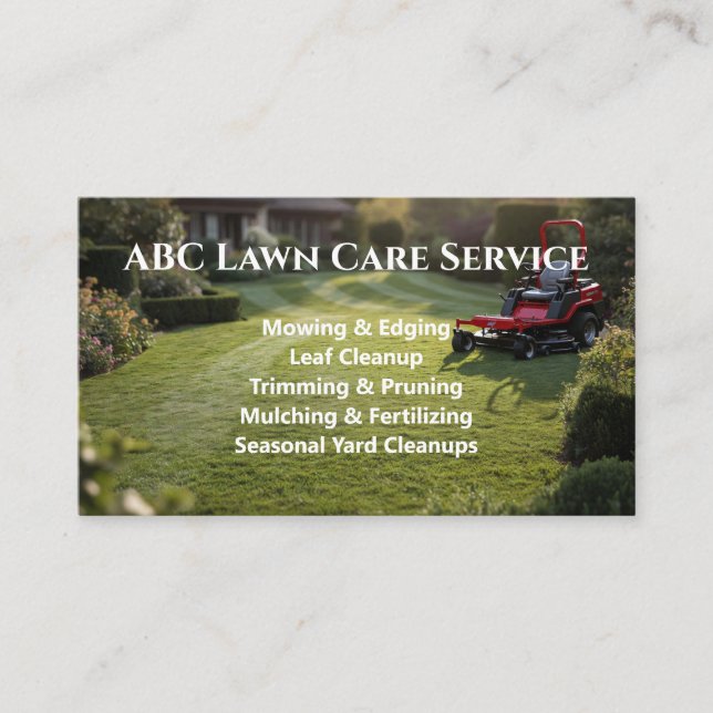 Lawnpro Premium Service Business Card (Front)