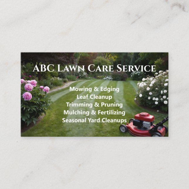 Lawnpro Premium Service Business Card (Front)