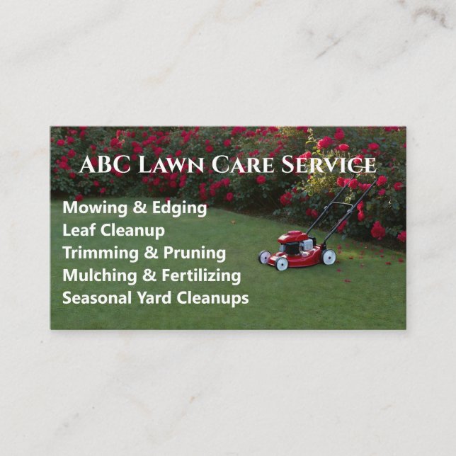 Lawnpro Premium Service Business Card (Front)