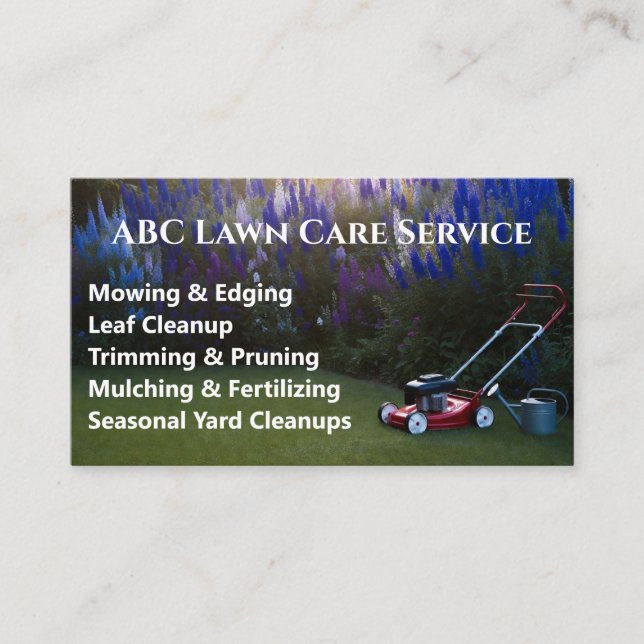 Lawnpro Premium Service Business Card (Front)