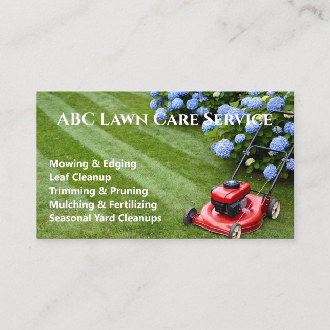 Lawnpro Premium Service Business Card (Front)