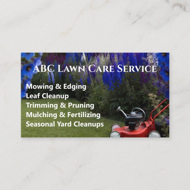 Lawnpro Premium Service Business Card (Front)