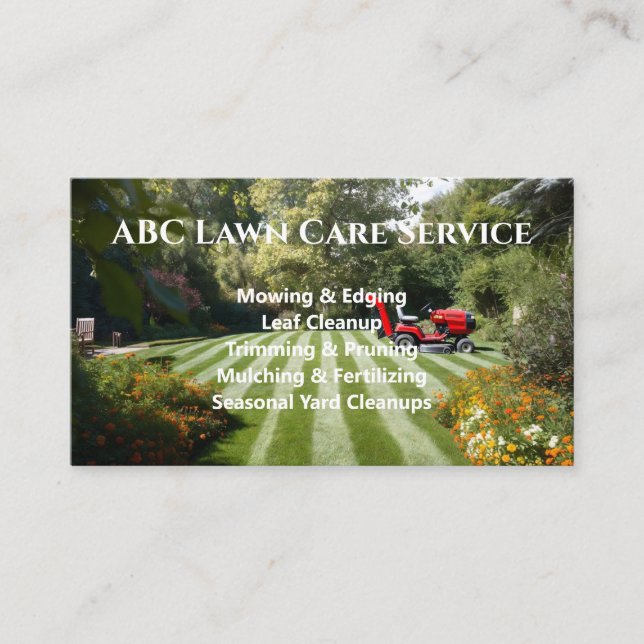 Lawnpro Premium Service Business Card (Front)