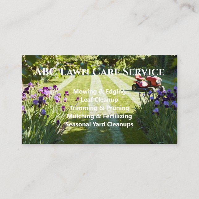 Lawnpro Premium Service Business Card (Front)