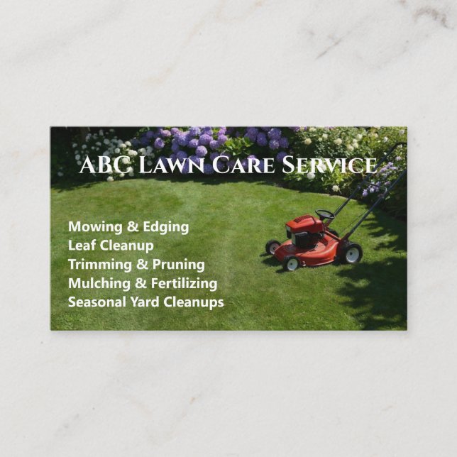 Lawnpro Premium Service Business Card (Front)