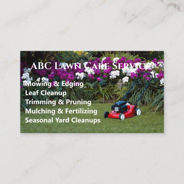 Lawnpro Premium Service Business Card (Front)