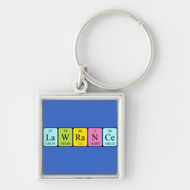 Lawrance periodic table name keyring (Front)