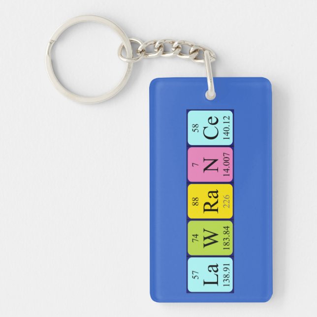 Lawrance periodic table name keyring (Front)