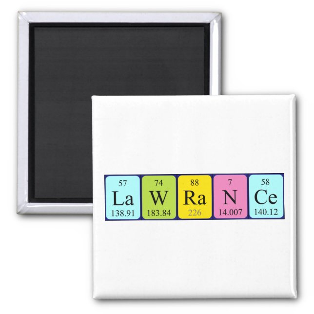 Lawrance periodic table name magnet (Front)