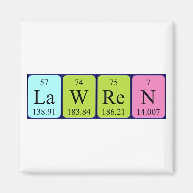 Lawren periodic table name magnet (Front)