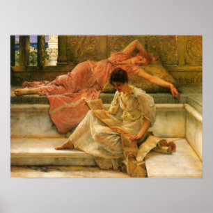 Lawrence Alma-Tadema - A favorite poet Poster