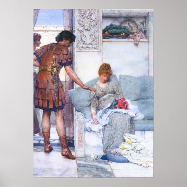Lawrence Alma-Tadema - A quiet greeting Poster (Front)