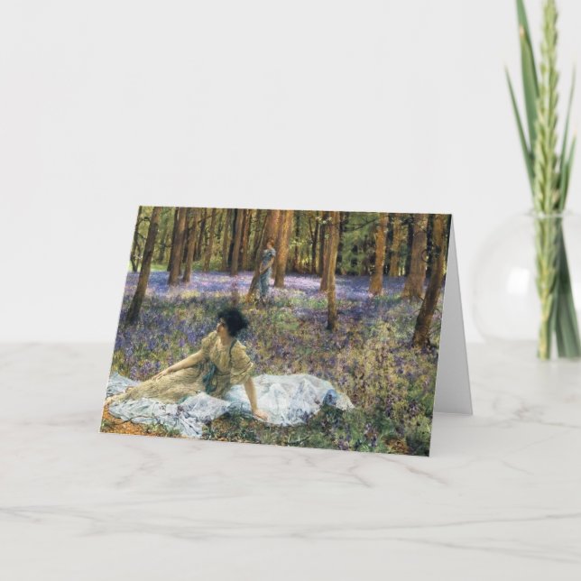Lawrence Alma Tadema Bluebells Greeting Card (Front)