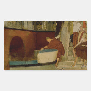 Lawrence Alma-Tadema -The Embarkation On The Barge Rectangular Sticker