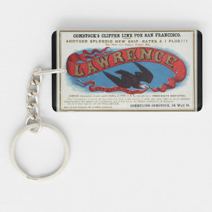 Lawrence Clipper sailing ship 1900 Key Ring