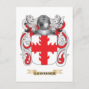 Lawrence Coat of Arms (Family Crest) Postcard