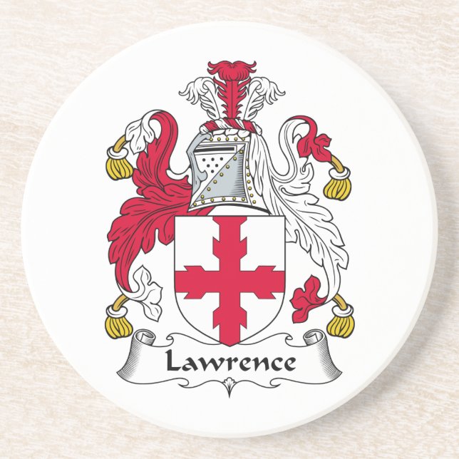 Lawrence Family Crest Coaster (Front)
