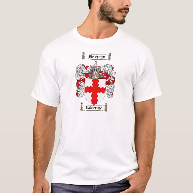 LAWRENCE FAMILY CREST -  LAWRENCE COAT OF ARMS T-Shirt (Front)