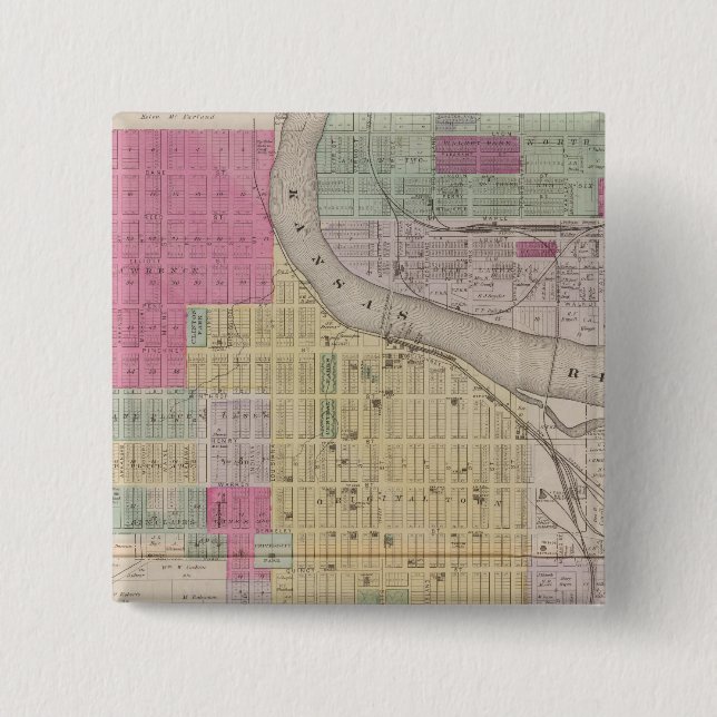 Lawrence, Kansas 15 Cm Square Badge (Front)