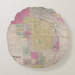 Lawrence, Kansas Round Cushion