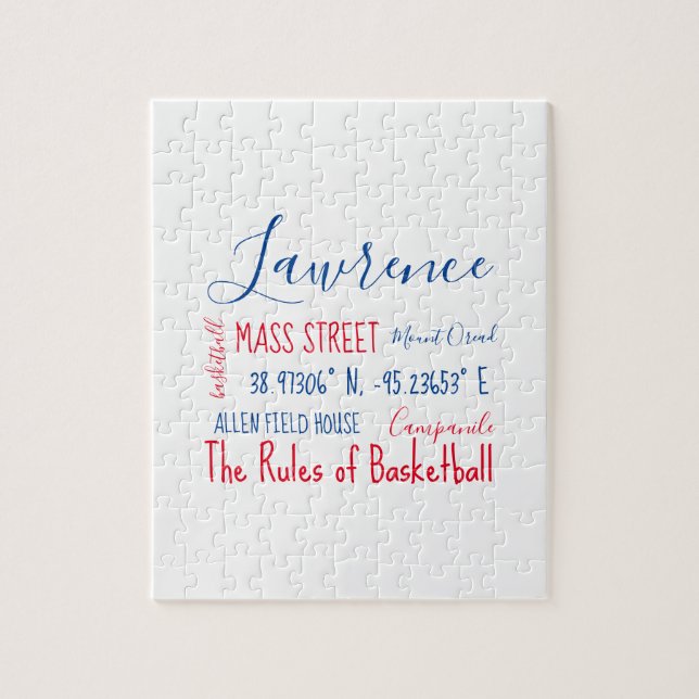 Lawrence Kansas Subway Art Jigsaw Puzzle (Vertical)