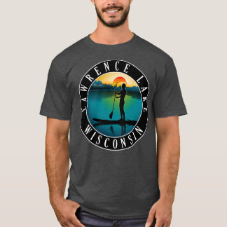 Lawrence Lake Wisconsin Paddleboarding T-Shirt