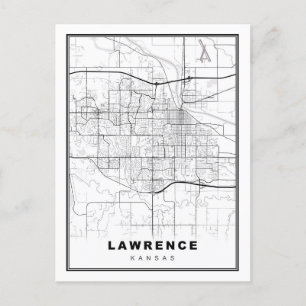 Lawrence Map Postcard